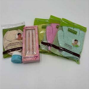 Body Refresh Exfoliating Gloves and Beauty Tools Set moisturizer gift set